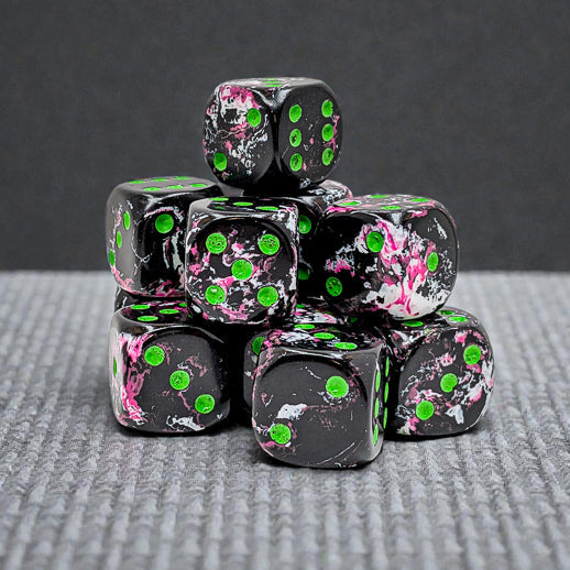 Brush Paintball Green 12mm d6 Dice