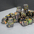 Brush Deep Forest Gold 12mm d6 Dice