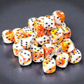 Brush Sunrise Black 12mm d6 Dice