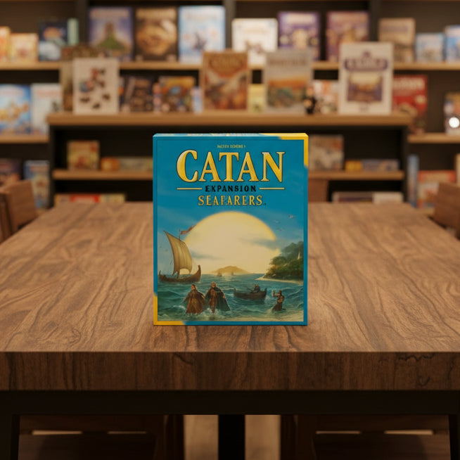 Board game expansion box titled 'Catan Seafarers' on a white background