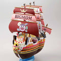 Model ship with 'BIGMOM' on a gray background
