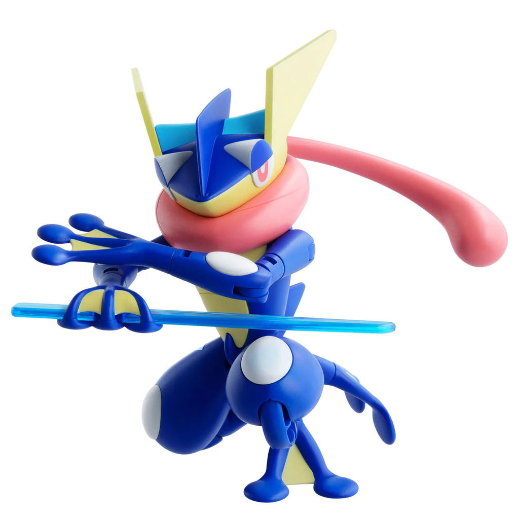 Blue and pink cartoon character with a large head and long tail, holding a blue staff.