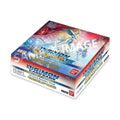 A box of Bandai Dragon Ball Z Card Game 12-card booster packs, featuring colorful artwork of Goku and a blue dragon on a white background.