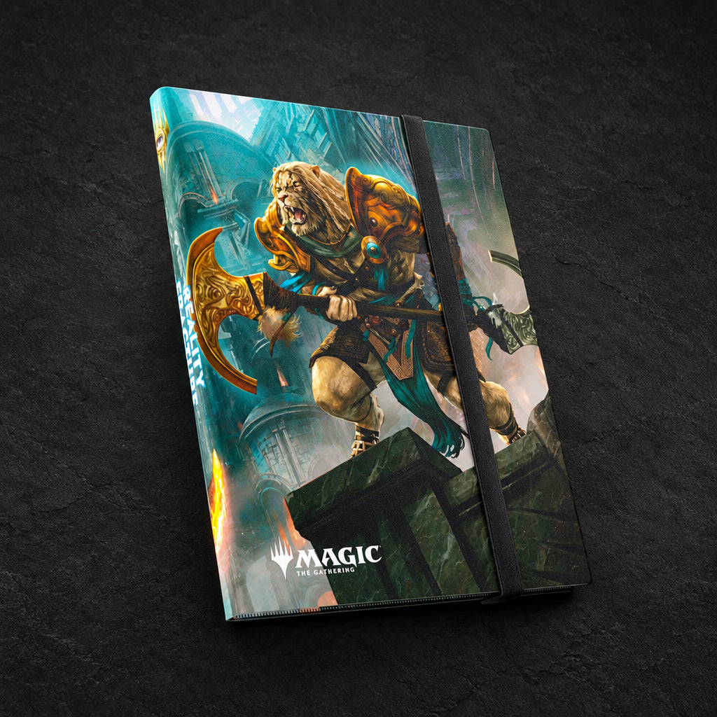 Magic: The Gathering collectible card deck box featuring a fantasy illustration of a warrior holding a large axe, with the Magic logo at the bottom, shown on a light gray background.