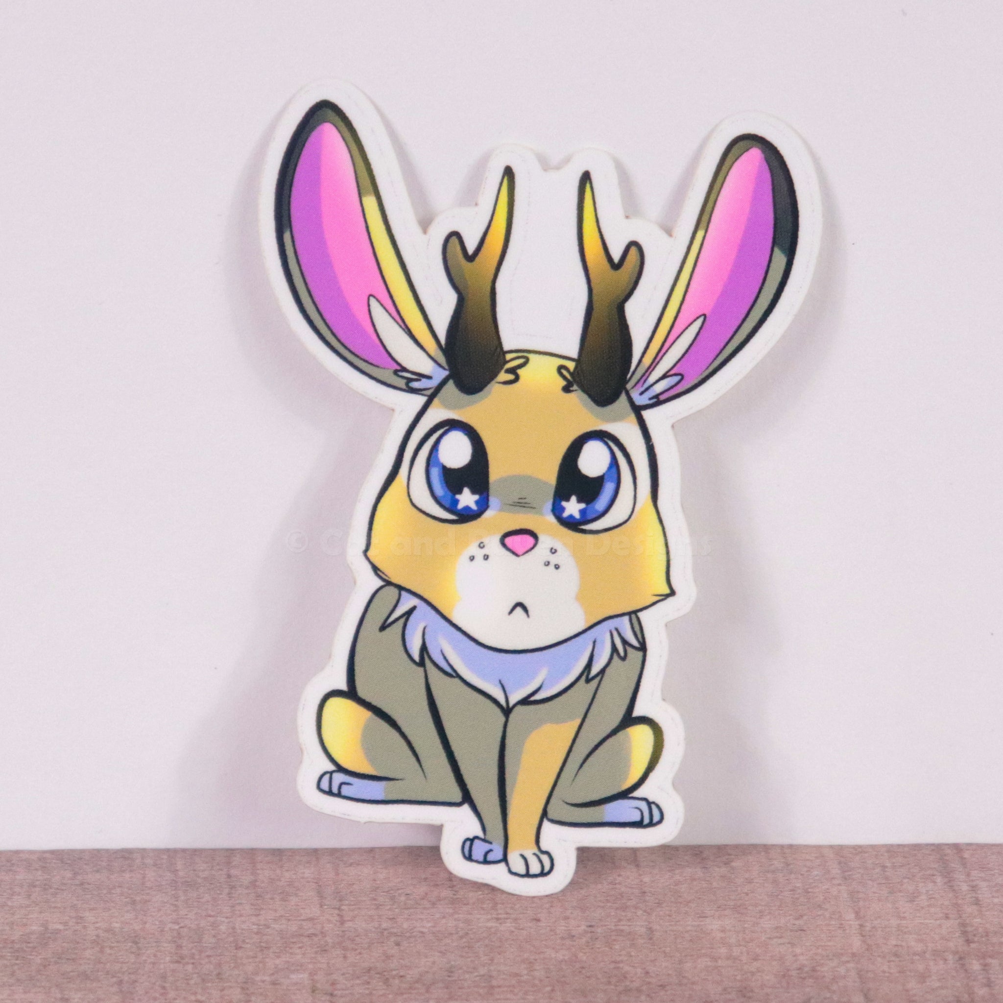 Jackalope Cryptid Vinyl Sticker