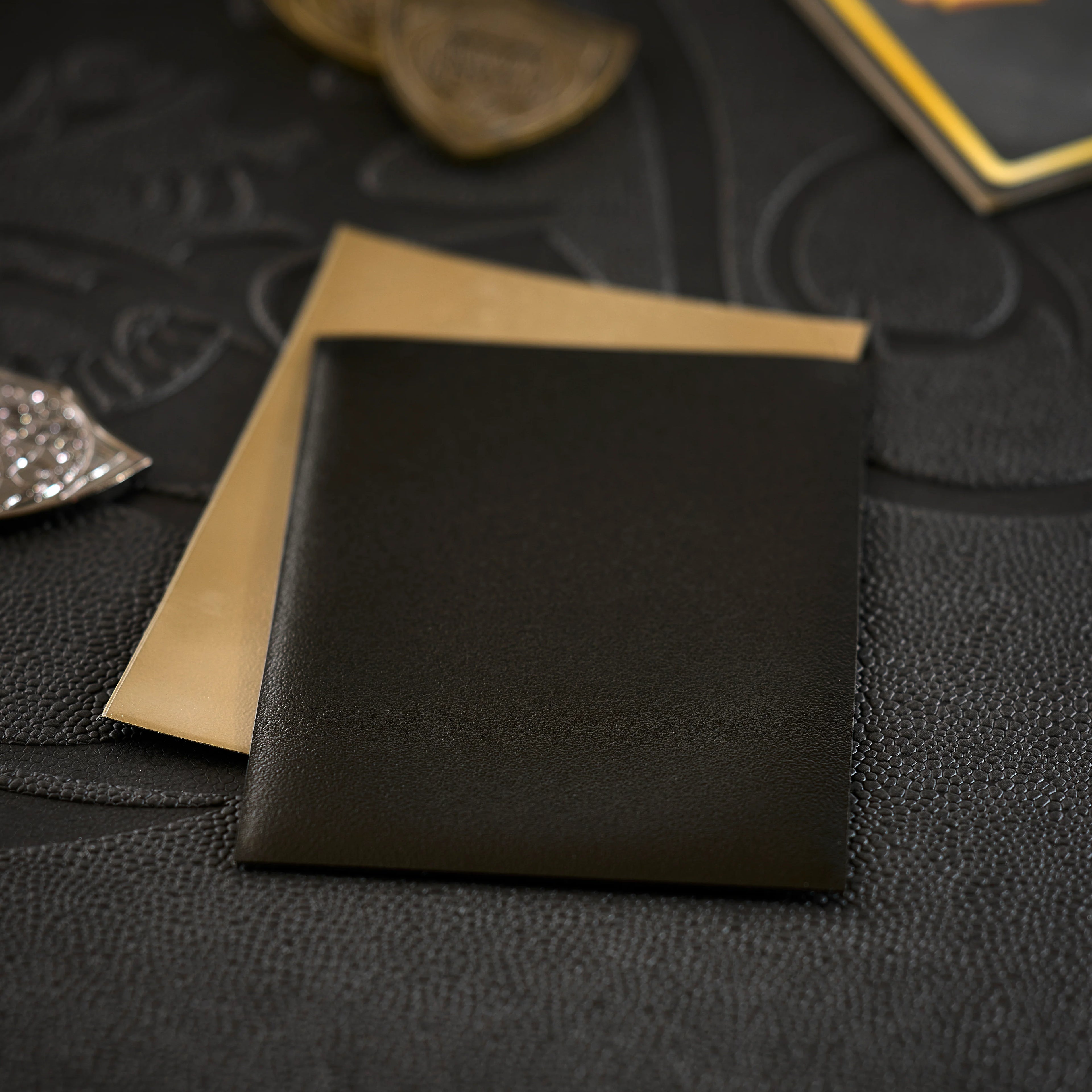 Black & Gold 100 Matte Dual Card Sleeves