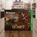Board game box for 'The Hobbit' featuring characters from 'Magic: The Gathering'.