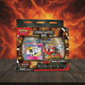 Pokémon Trading Card Game League Battle Deck packaging with Mega Lucario EX on a black background