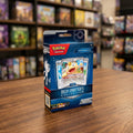 Pokémon TCG Deck Crafter's Collection card sleeve packaging, featuring a blue and black design with a clear window displaying the card sleeves inside.