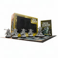 Tabletop game figures with 'Local Legends' packaging on a white background