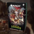 Card game pack titled 'Secrets of Strixhaven' with fantasy-themed artwork on a dark background.