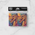 Packaging of card sleeves with dragon design on a white background