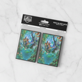 Pack of card sleeves with merfolk design on a white background