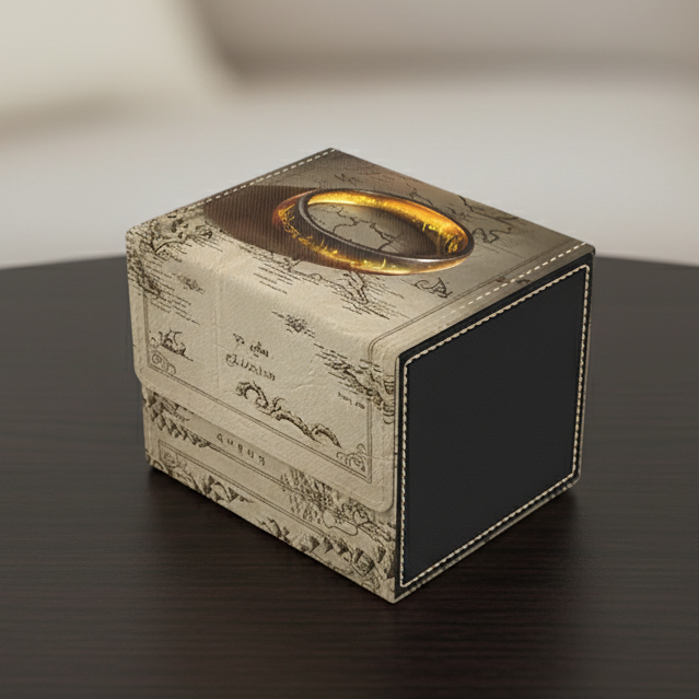 Decorative box with intricate design on a light gray background