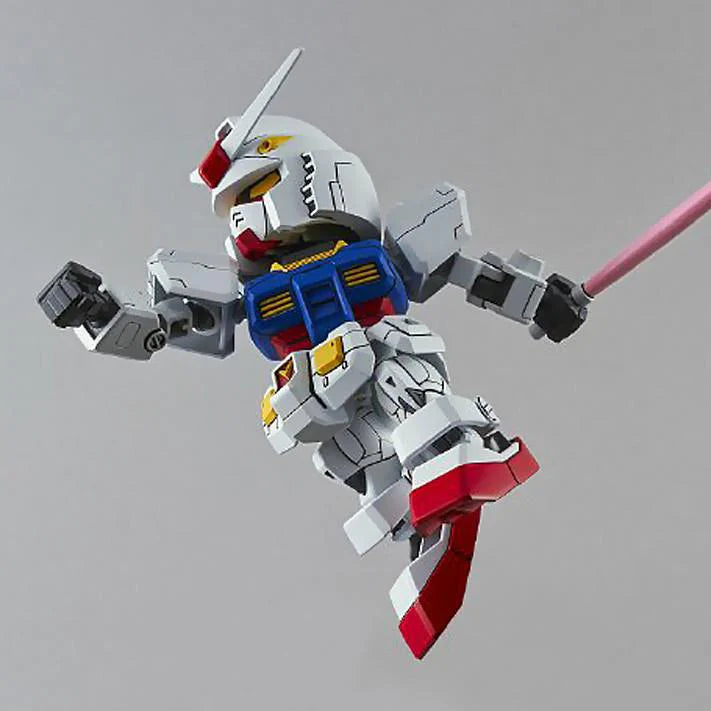 Model kit of a robot with a gray background