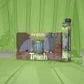 Playmat with 'Complete Trash' design and packaging on a dark background