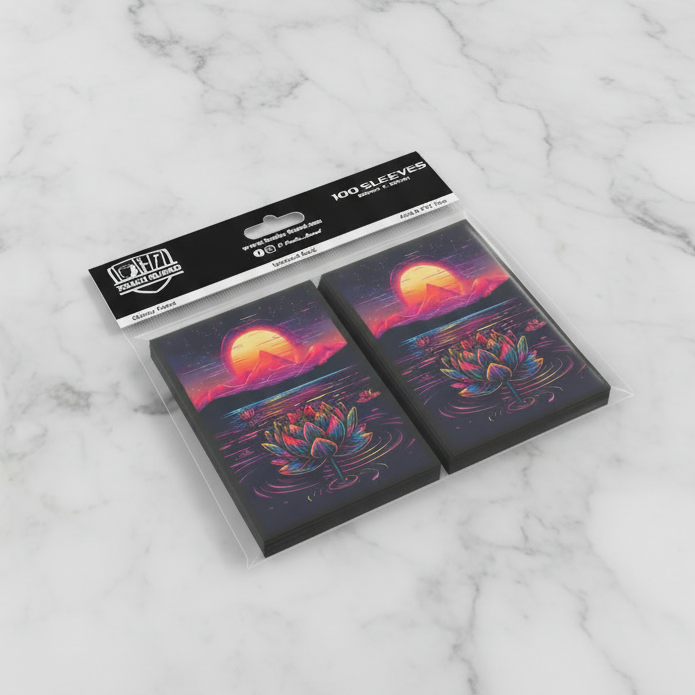 Neon Retro Black Lotus Card Sleeves