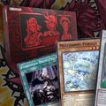 Yu-Gi-Oh! 5D's Legendaries card deck box displayed alongside several representative trading cards, including Mulcharmy Purulia and Stardust Dragon, on a colorful illustrated background.