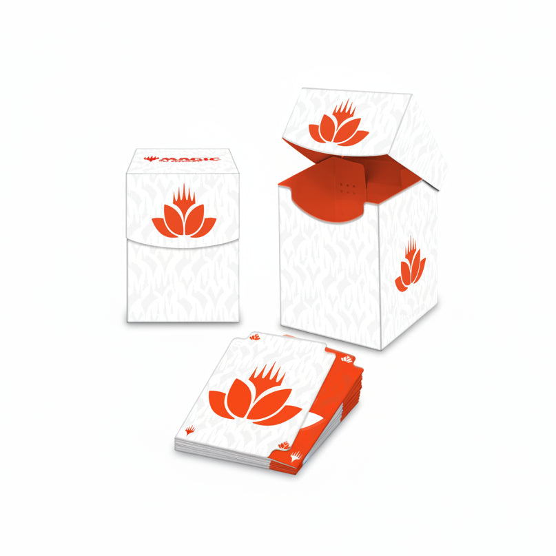 White card game box with orange floral design and 'Magic' branding on a white background