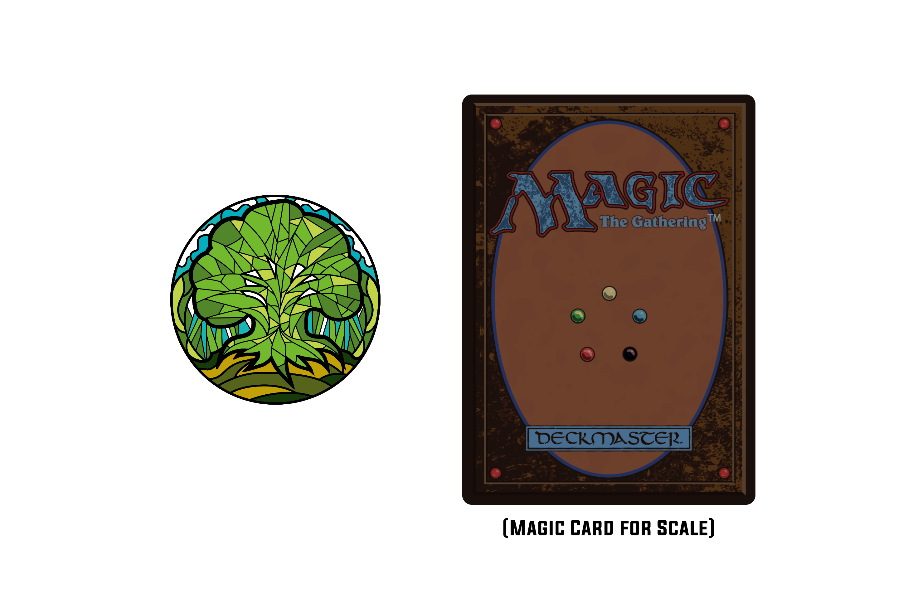 Stained Glass Forest Pin