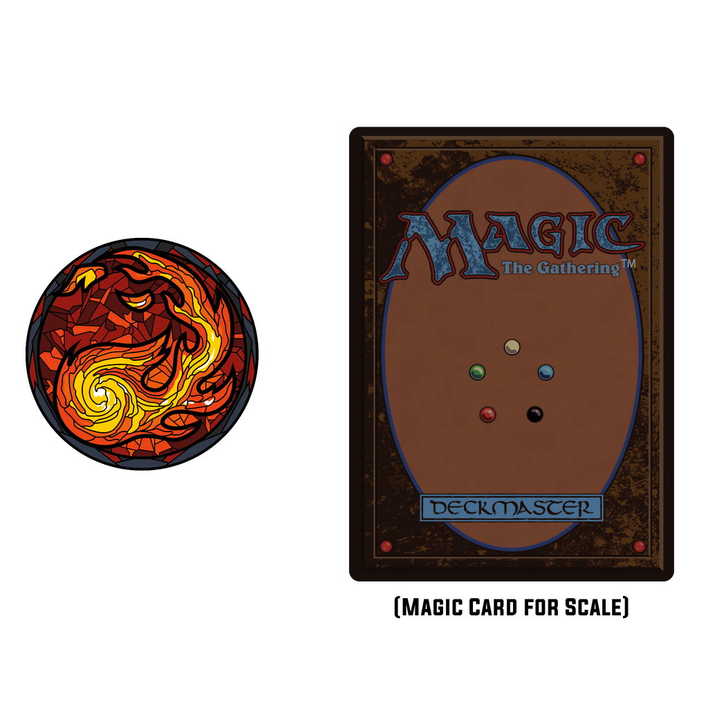 Stained Glass Mountain Pin