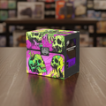Colorful box with a skull design on a white background