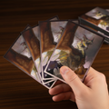 Fantasy illustration of a dragon on card sleeve